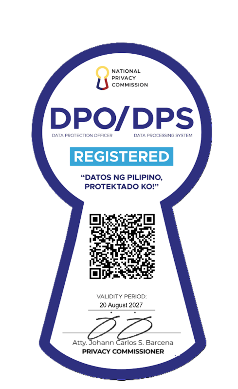 National Privacy Commission DPO/DPS Registered seal — valid to 20 August 2027